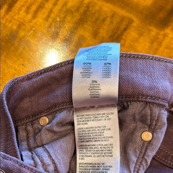 NWT Mother Women's Wine/Mauve Insider Crop Step Fray style Jeans Size 31 - Picture 5 of 12